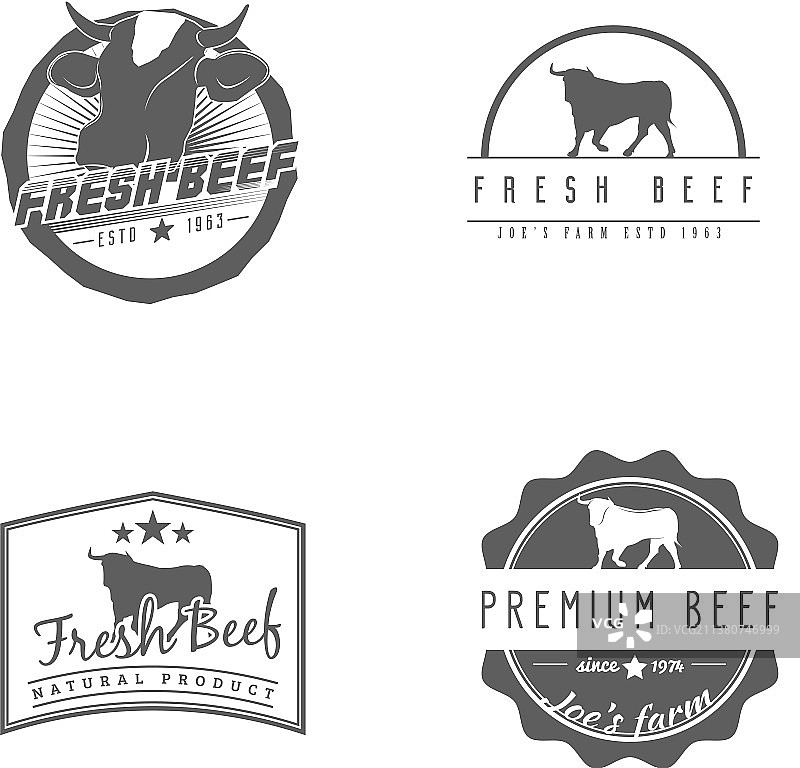 优质牛肉标签图片素材