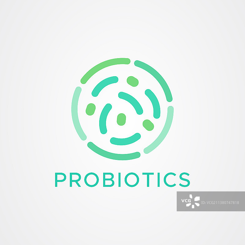 益生菌细菌Logo设计健康营养图片素材