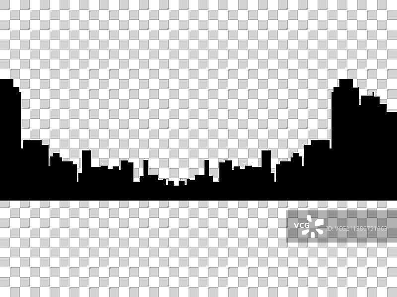 城市剪影风格背景素材图片素材