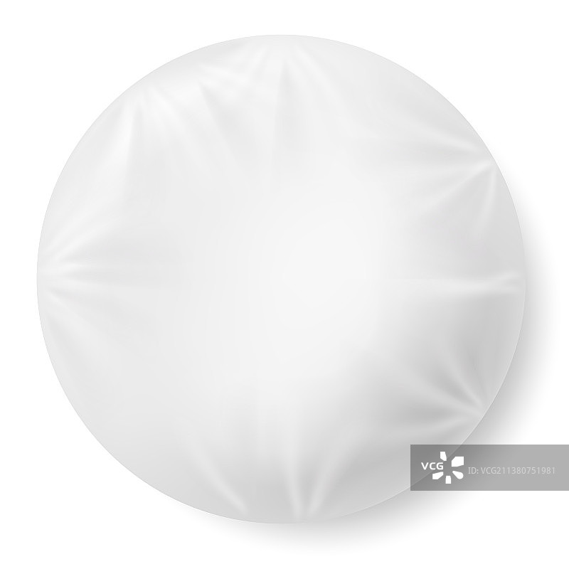 逼真3D圆形柔软白色枕头图片素材