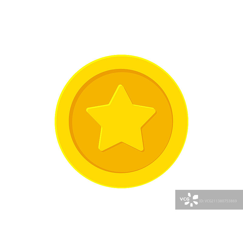 带星星的金色硬币图片素材