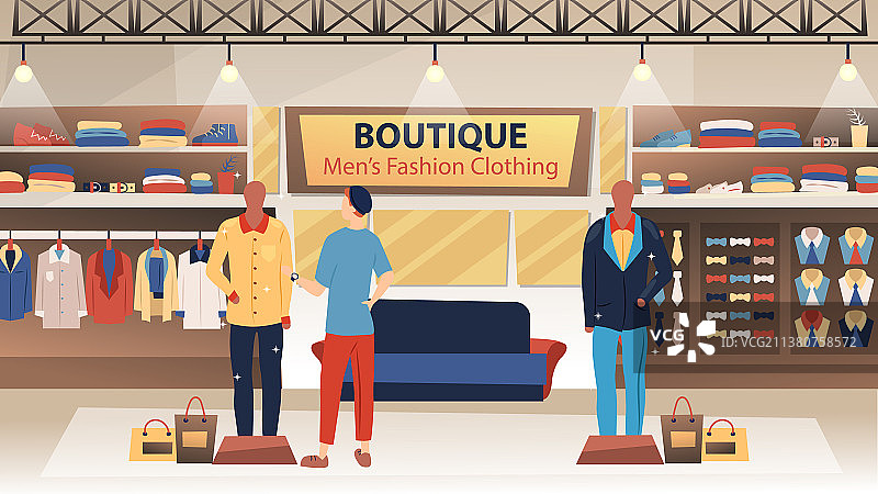 男士服装店精品内景图片素材