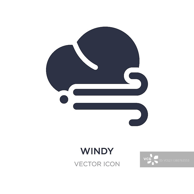 白色背景上的风力图标图片素材