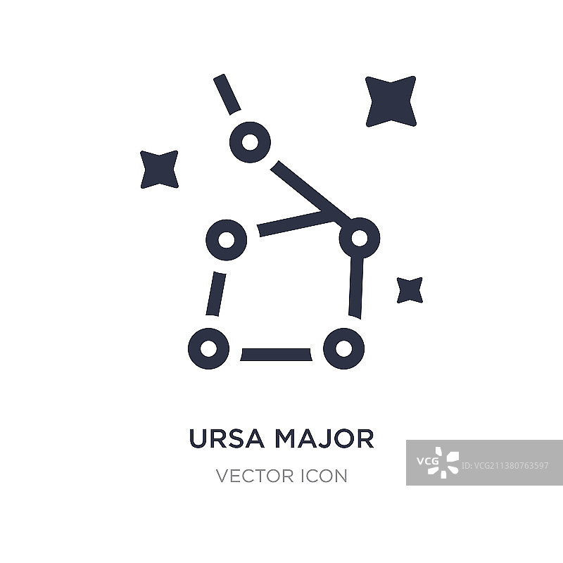 白色背景上的大熊座图标图片素材