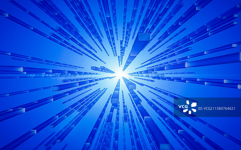 科技大爆发,蓝色发光线条图片素材