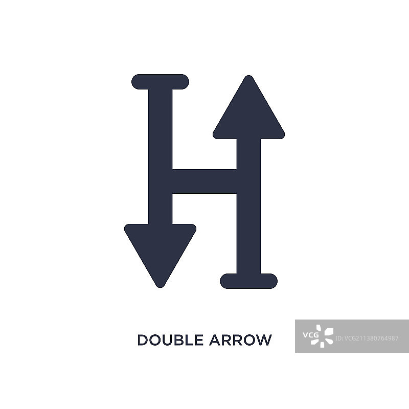 白色背景上的双箭头图标图片素材