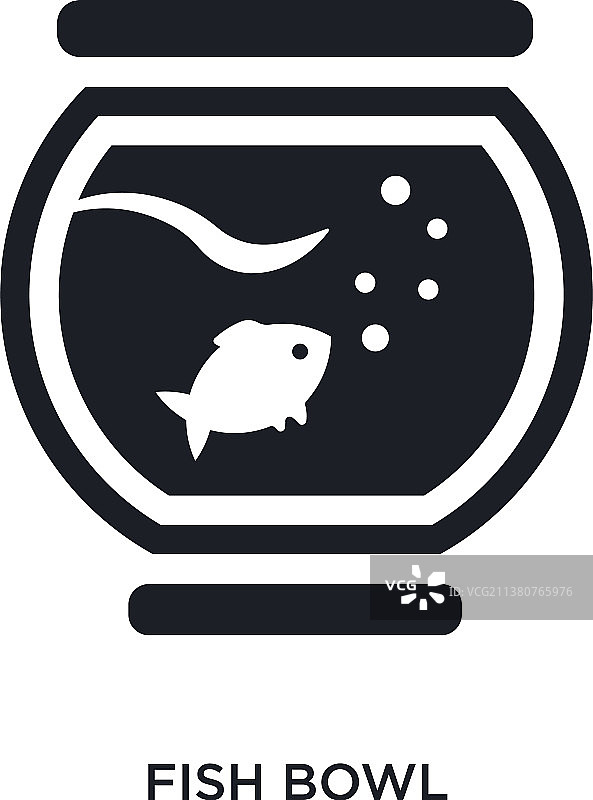 来自的黑色鱼缸隔离图标简单元素图片素材