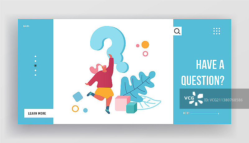 疑问和困惑网站着陆页女性图片素材