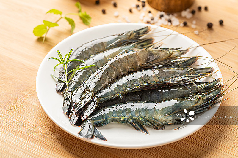 冰鲜黑虎虾图片素材