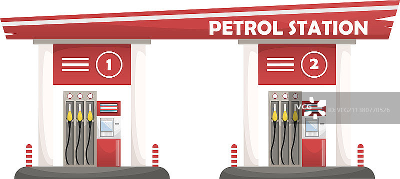 孤立的加油站图片素材