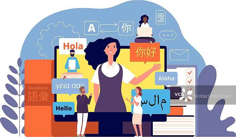 翻译员多语种语言翻译App图片素材
