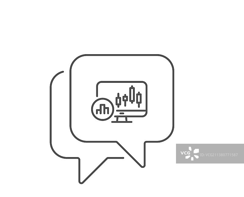 K线图线性图标分析图图片素材