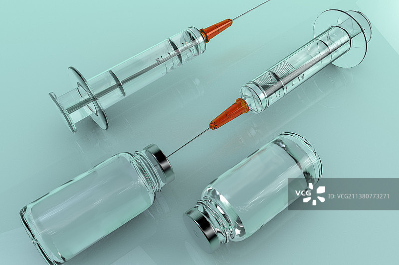 3D渲染的新冠疫苗概念图图片素材