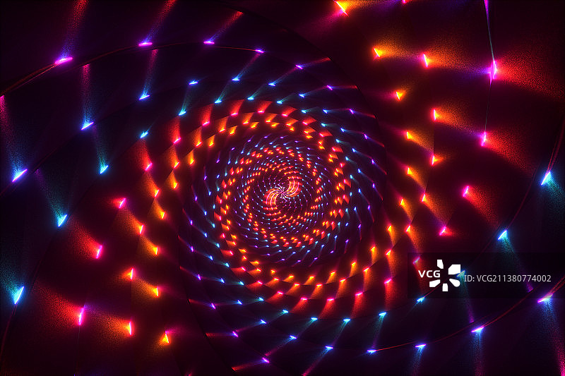 3D黑色背景下照明设备抽象背景图片素材