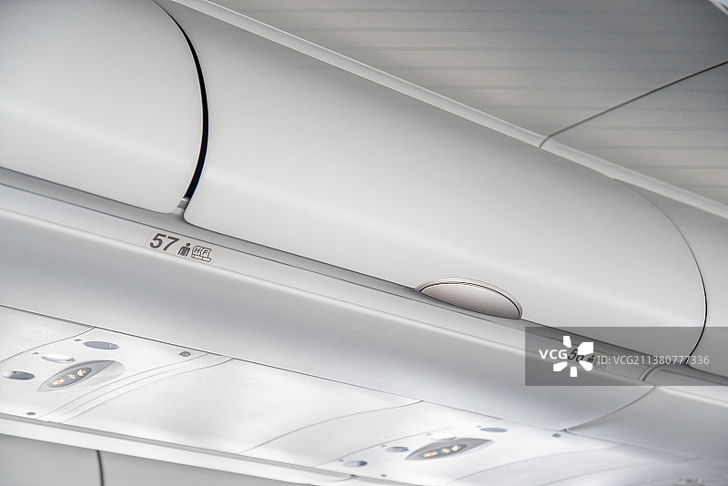 民航客机行李架图片素材