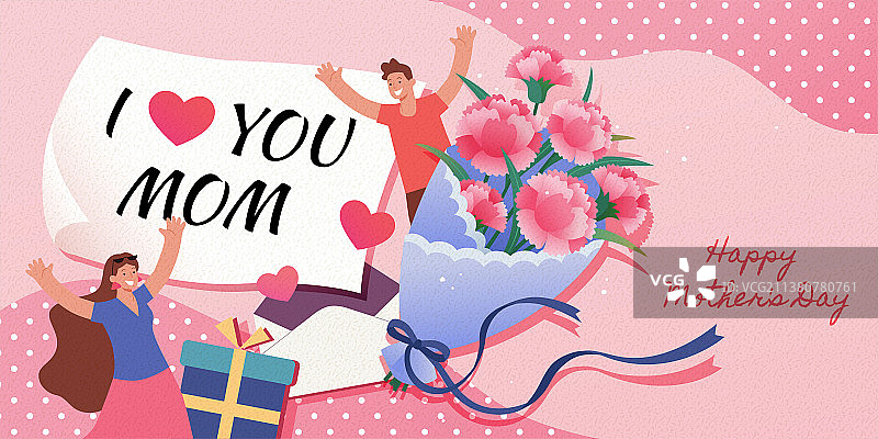 母亲节送礼节日贺图图片素材