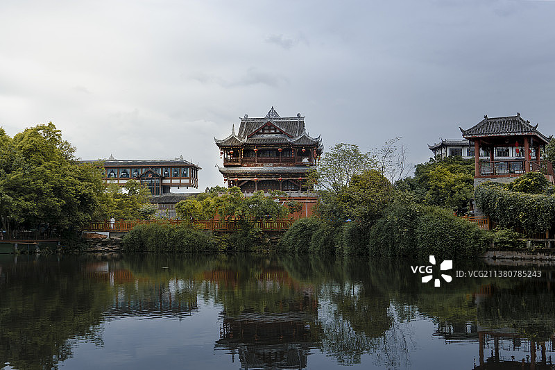 成都洛带古镇，五凤楼图片素材