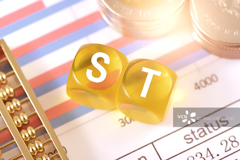 图表上的文字积木ST图片素材