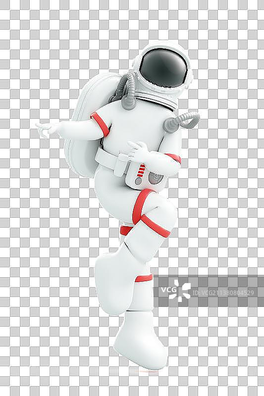 3D渲染的卡通宇航员图片素材