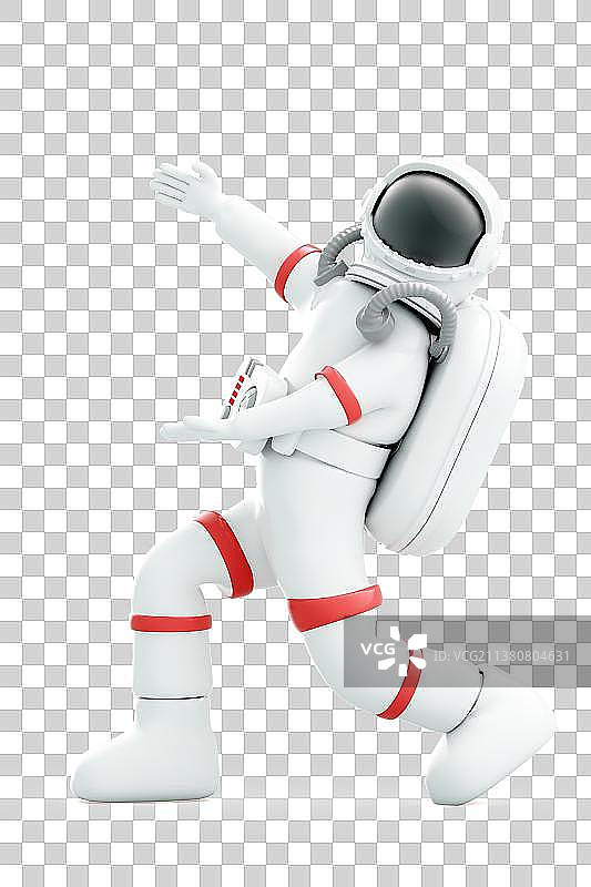 3D渲染的卡通宇航员图片素材