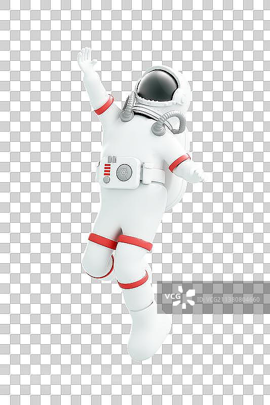 3D渲染的卡通宇航员图片素材
