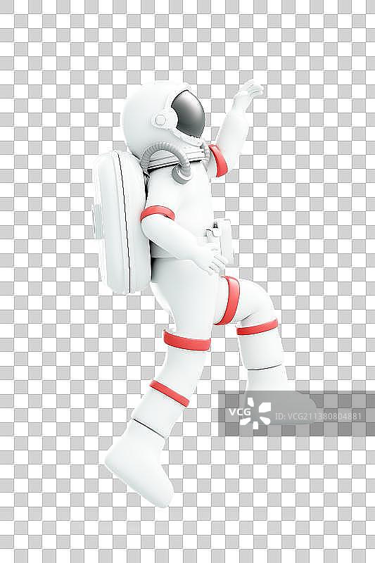 3D渲染的卡通宇航员图片素材