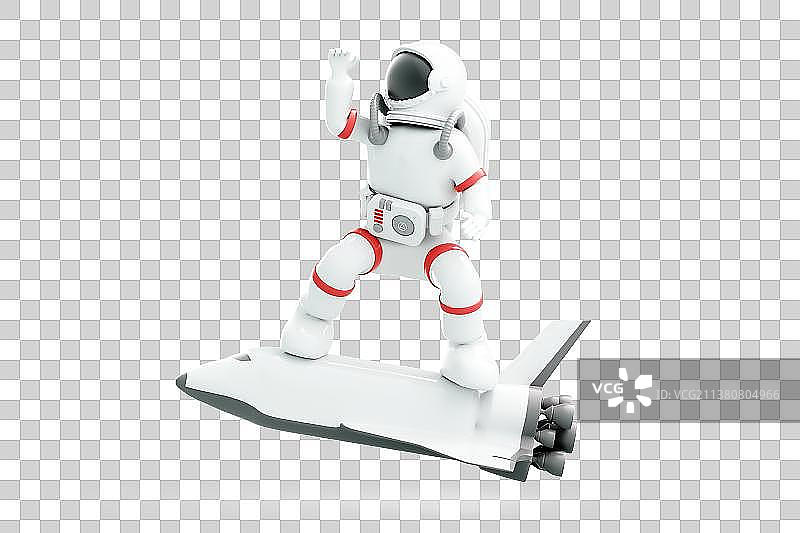 3D渲染的卡通宇航员图片素材