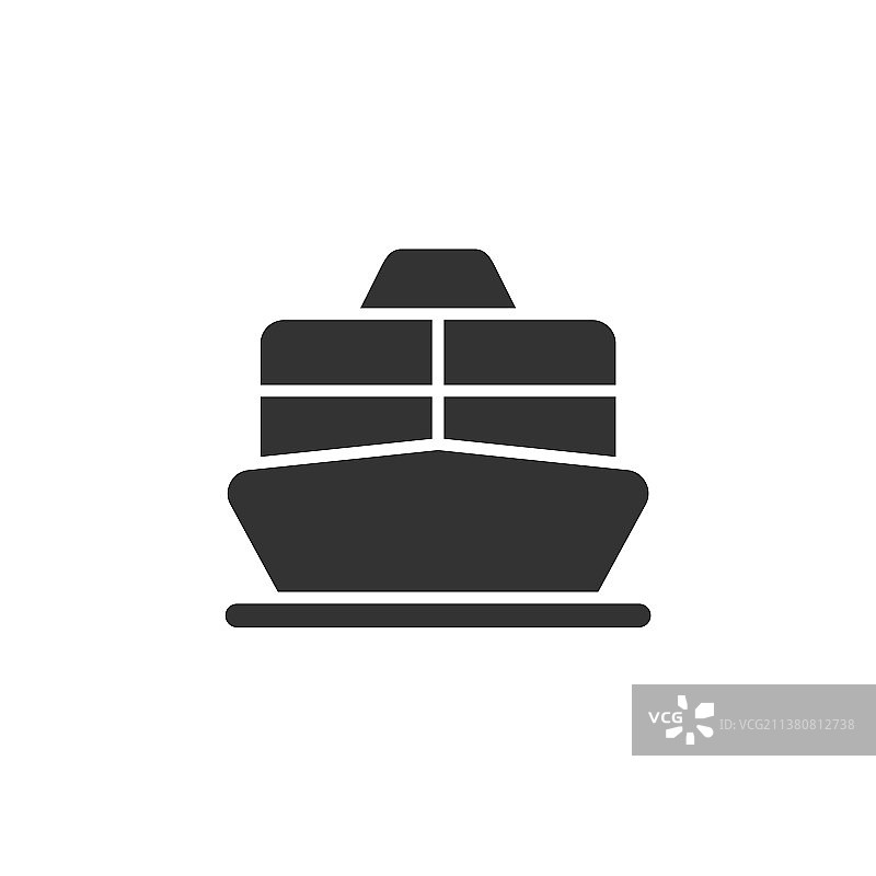 邮轮或渡轮正面图标志图片素材