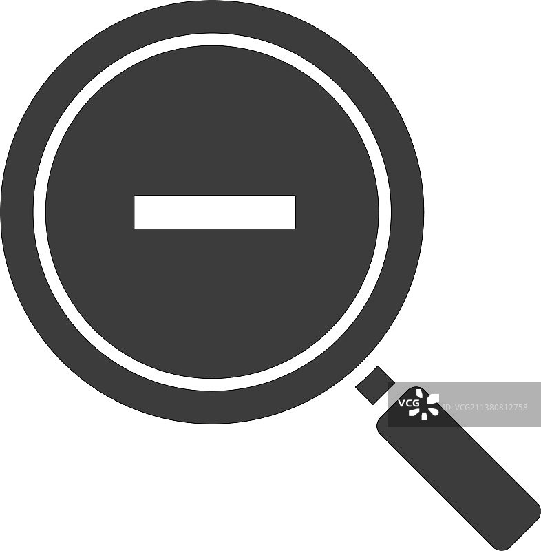 缩小字形图标图片素材