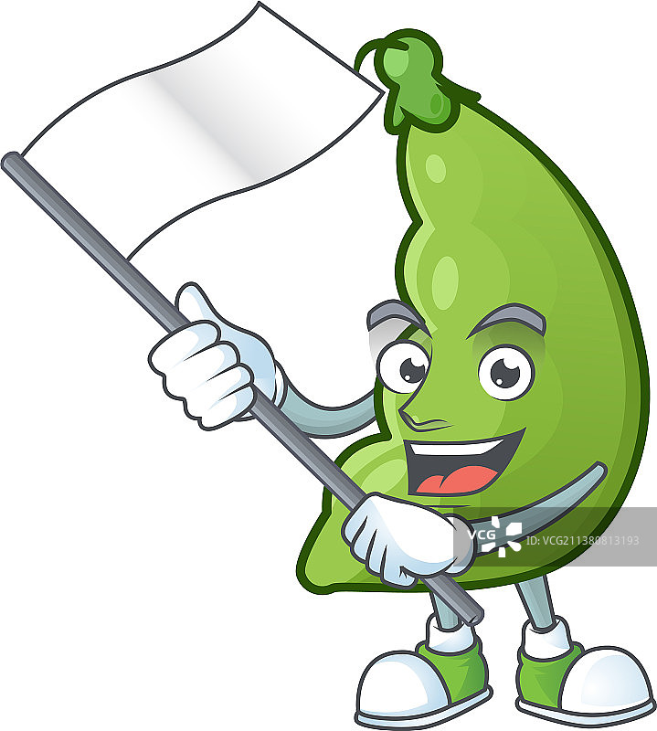 可爱的蚕豆卡通人物设计图片素材