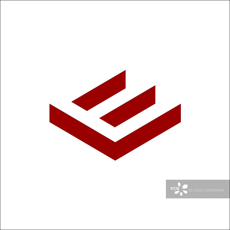 E字母负空间logo图片素材