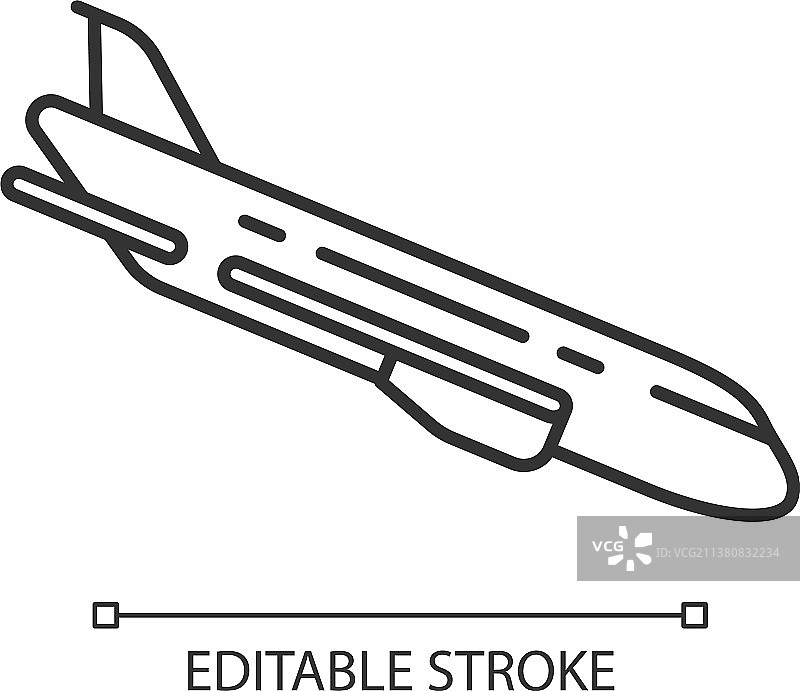 线性飞机下降图标图片素材