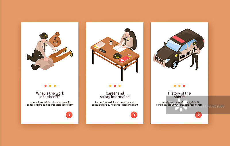 警长工作竖版banner图片素材