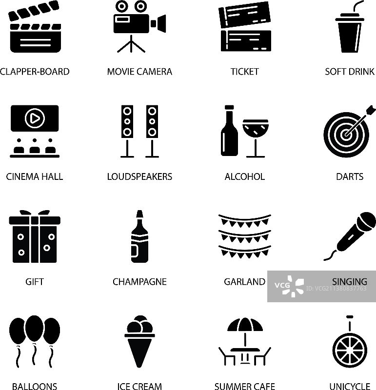 娱乐业和游乐园标签图片素材