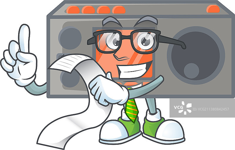 有趣的无线电收发器人脸角色图片素材