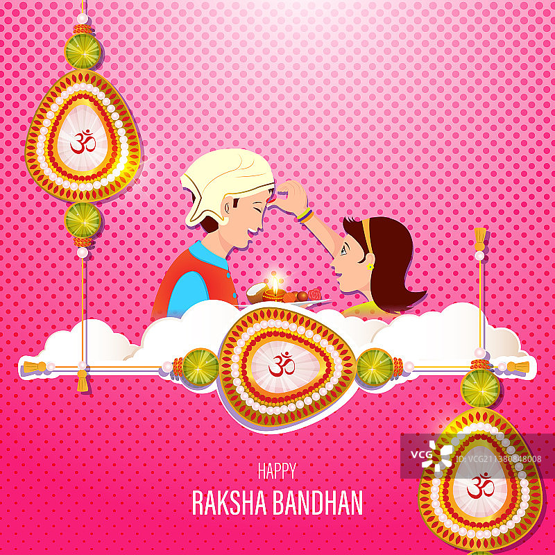 印度节日 रक्षा बंधन图片素材