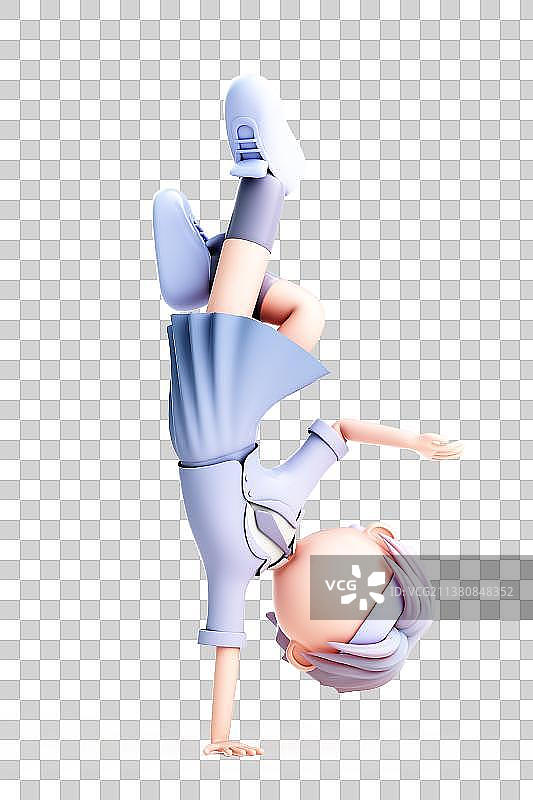 3D渲染的可爱女孩图片素材