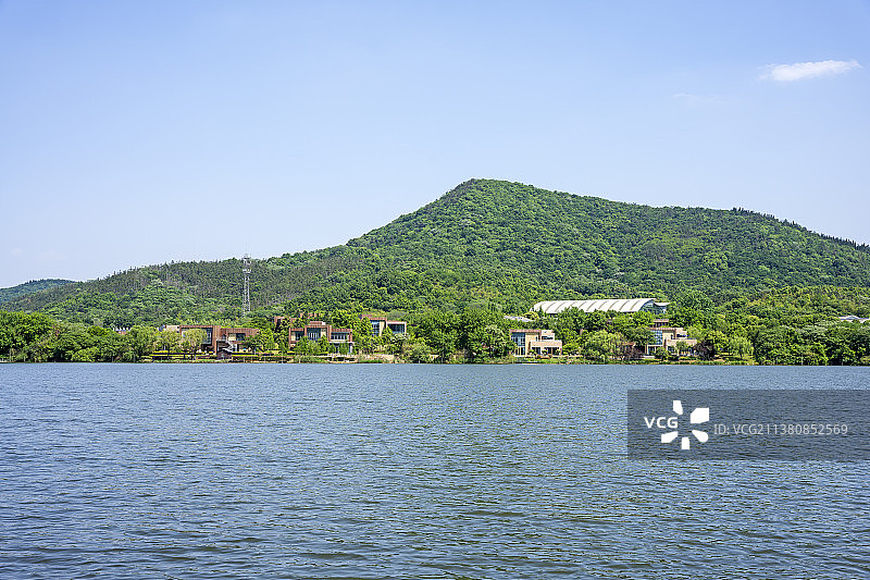 南京市江宁区佘村佘山水库风光图片素材