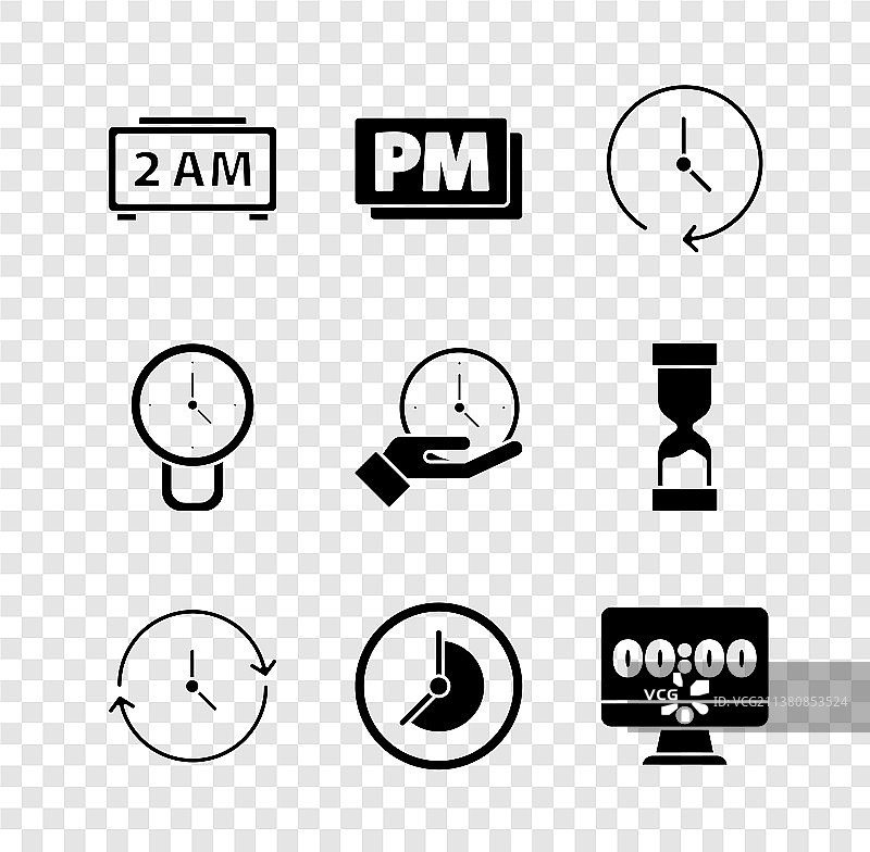 显示器上的数字闹钟图片素材