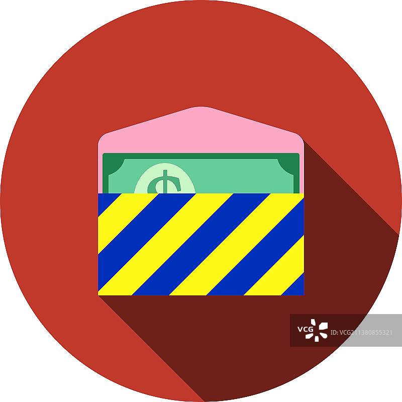 带有钱的生日礼物信封图标图片素材