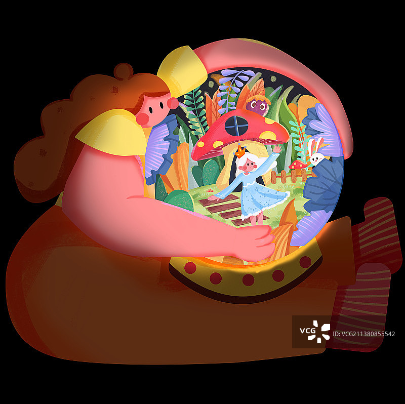 发光的童话水晶球图片素材