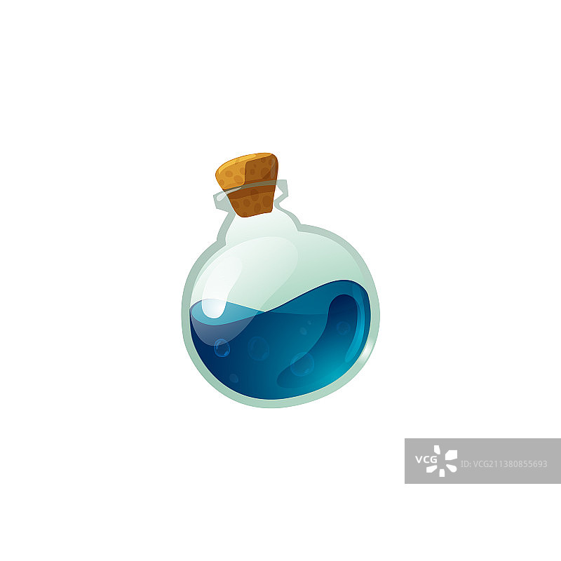 保健药剂和魔法药水瓶扁平设计图片素材