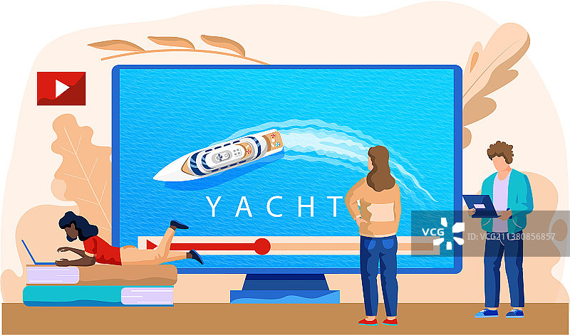 蓝色大海中的白色帆船，顶部视角网站图片素材