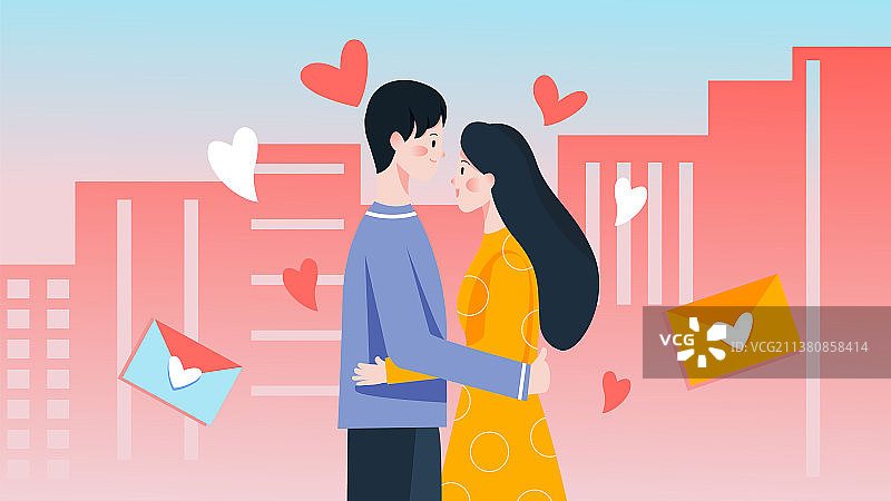 一对拥抱的情侣图片素材