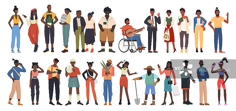 非裔美国人社群多元化团体图片素材