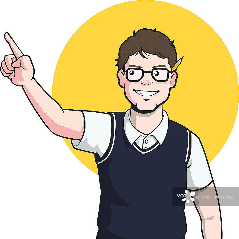 书呆子文案卡通作者博主图片素材