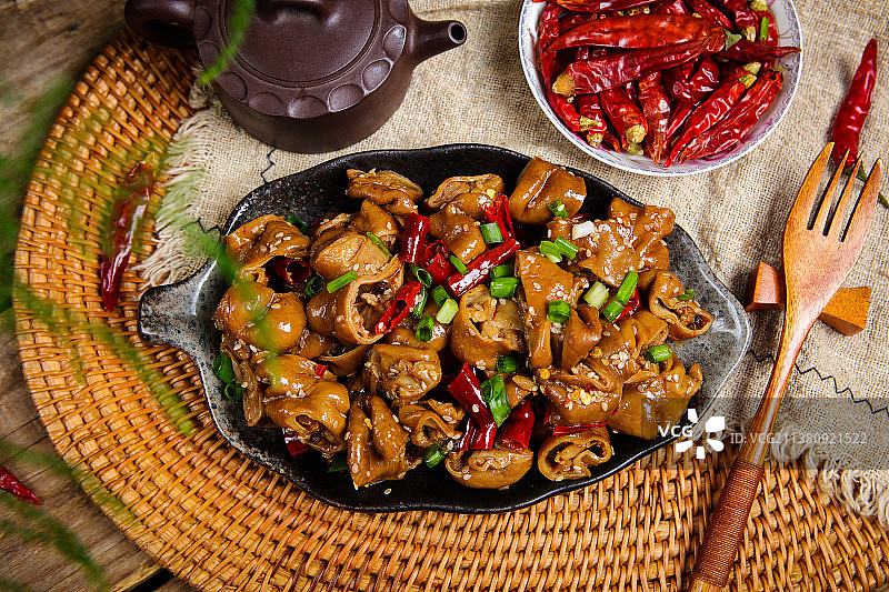 美味好吃的香辣肥肠图片素材