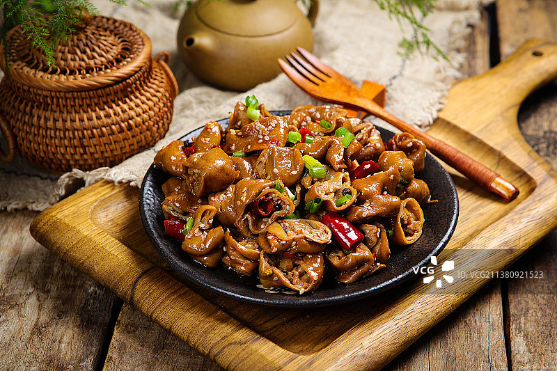 美味好吃的香辣肥肠图片素材