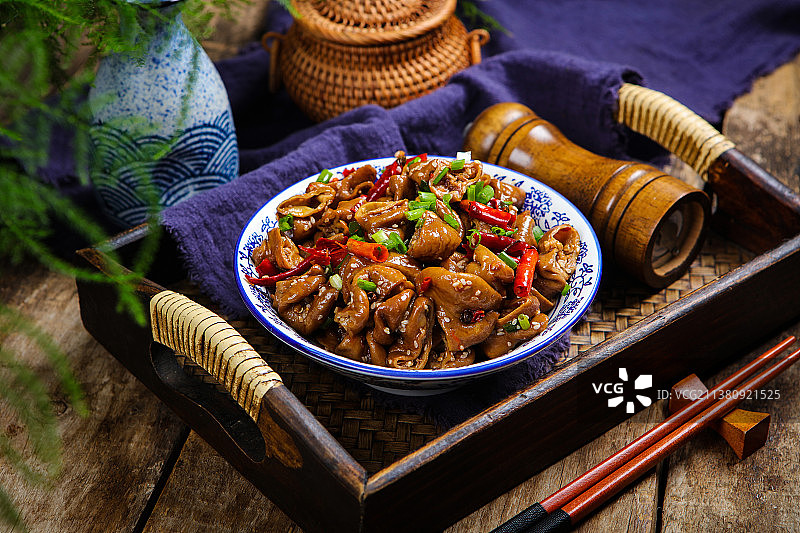 美味好吃的香辣肥肠图片素材