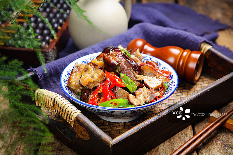 香辣烟熏猪脚图片素材